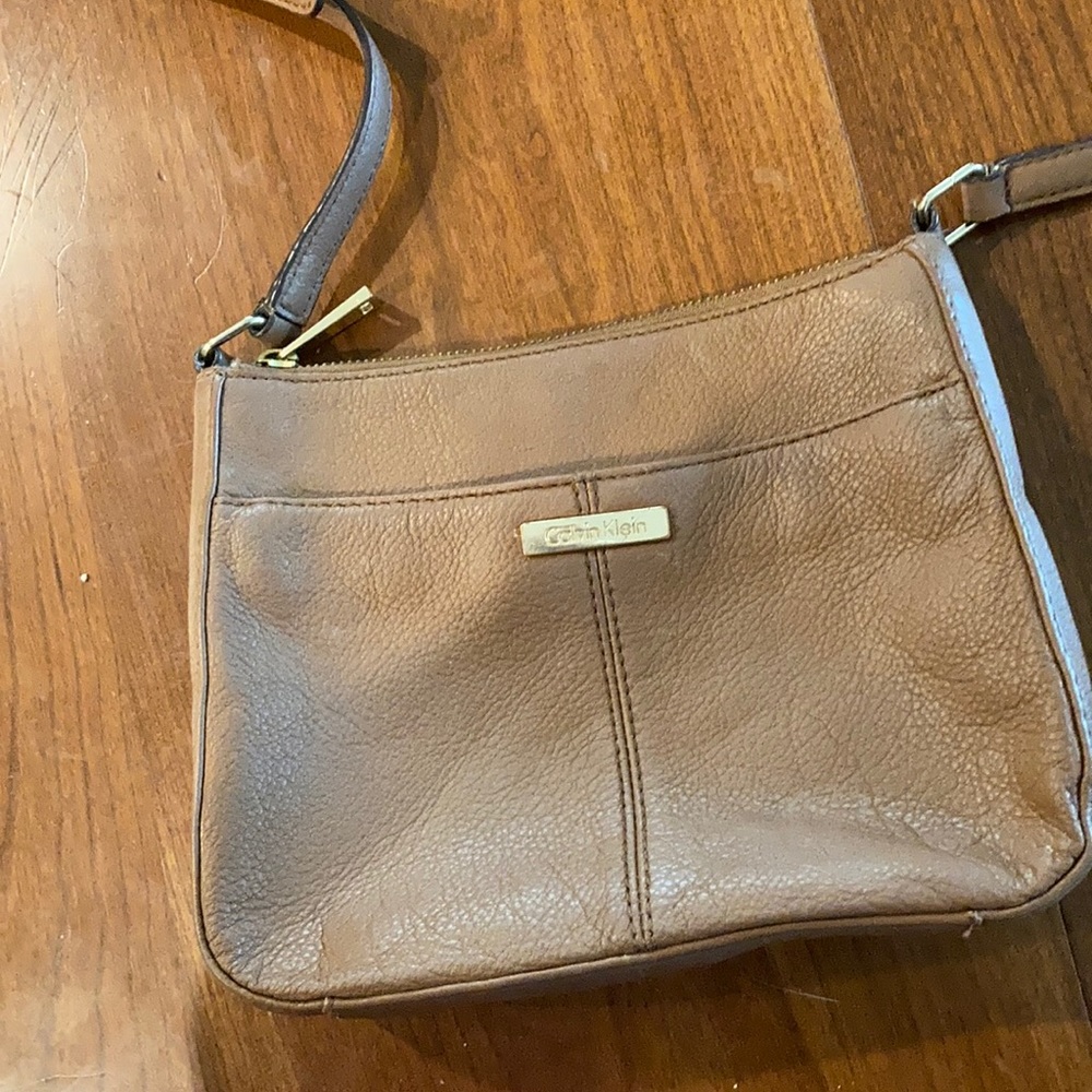 Brown Calvin Klein crossbody.